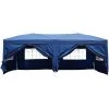 HOMCOM Tonnelle Tente De Reception Pliante Pavillon Chapiteau Barnum 5,91L X 2,97l X 2,55H Cm Bleu Cote Demontables - Bleu -Pergola Soldes 25006885 1