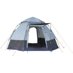 Outsunny Tente Pop Up Montage Instantané - Tente De Camping 3-4 Pers. - 2 Grandes Portes - Dim. 2,6L X 2,6l X 1,5H M Fibre Verre Polyester Oxford Noir Gris