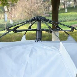 Outsunny Tente Pop Up Montage Instantané - Tente De Camping 3-4 Pers. - 2 Grandes Portes - Dim. 2,6L X 2,6l X 1,5H M Fibre Verre Polyester Oxford Noir Gris -Pergola Soldes 25008392 5