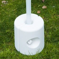 Outsunny Lot De 4 Poids De Lestage Cylindrique Pour Tonnelle Barnum Tente Dim. Ø 22 / Ø 24 X 25H Cm Polyéthylène Blanc - Blanc -Pergola Soldes 25009008 5