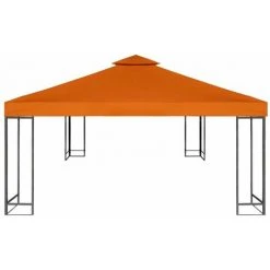 Hommoo Recouvrement De Remplacement D'auvent 310 G/m² 3x3m Terre Cuite HDV26289 -Pergola Soldes 25139282 4