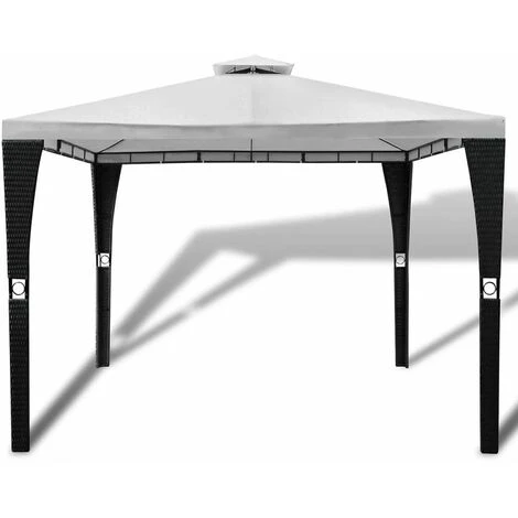 Hommoo Tonnelle Avec Toit 3x3 M Blanc Creme HDV26495 4 Hommoo Tonnelle Avec Toit 3x3 M Blanc Creme HDV26495 – Image 2