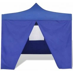 Hommoo Tente Pliable Avec 4 Parois Bleu 3 X 3 M HDV26511 9 Hommoo Tente Pliable Avec 4 Parois Bleu 3 X 3 M HDV26511 -Pergola Soldes 25140012 3