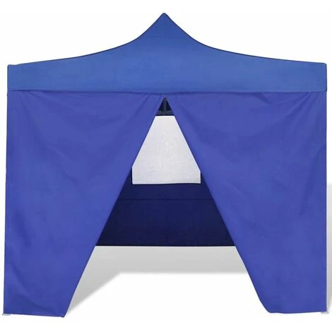 Hommoo Tente Pliable Avec 4 Parois Bleu 3 X 3 M HDV26511 5 Hommoo Tente Pliable Avec 4 Parois Bleu 3 X 3 M HDV26511 – Image 3