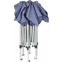 Hommoo Chapiteau Pliable Pop-up Hexagonal Bleu Fonce 3,6x3,1 M HDV26803 -Pergola Soldes 25140255 5