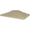 Hommoo Toile Superieure De Belvedere 2 Niveaux 310 G/m² 4x3 M Taupe HDV28948 -Pergola Soldes 25141763 1