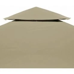 Hommoo Toile Superieure De Belvedere 2 Niveaux 310 G/m² 4x3 M Taupe HDV28948 -Pergola Soldes 25141763 4