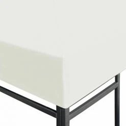 Hommoo Toile Superieure De Belvedere 310 G / M² 4 X 3 M Blanc Creme HDV28968 -Pergola Soldes 25141801 5