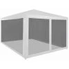 Hommoo Tente De Reception Pliable Avec 4 Parois En Maille 4 X 3 M HDV29261 -Pergola Soldes 25141964 1