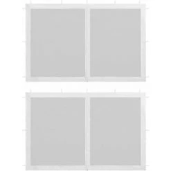 Hommoo Paroi De Tente De Reception 2 Pcs Maille Blanc HDV29273