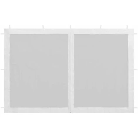 Hommoo Paroi De Tente De Reception 2 Pcs Maille Blanc HDV29273 4 Hommoo Paroi De Tente De Reception 2 Pcs Maille Blanc HDV29273 – Image 2