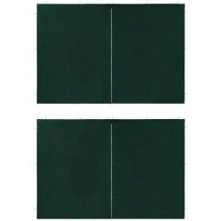 Hommoo Portes De Tente De Reception 2 Pcs Avec Hommooeture Eclair Vert HDV29282