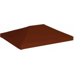 Hommoo Toile Superieure De Gazebo 310 G/m² 3x4 M Terre Cuite HDV30041 -Pergola Soldes 25142763 4