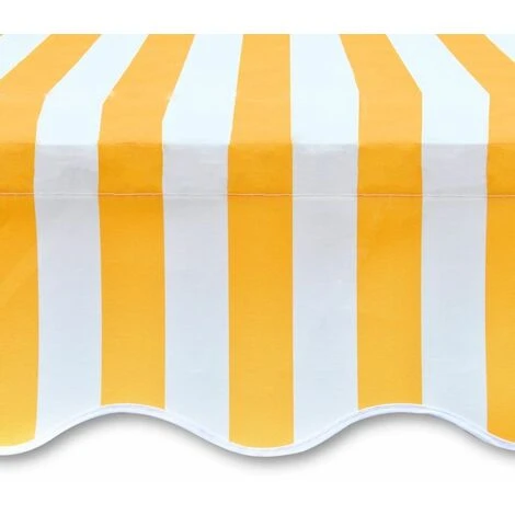 Hommoo Tissu D'auvent Toile Jaune Et Blanc 3 X 2,5m (cadre Non Inclus) HDV03785 6 Hommoo Tissu D'auvent Toile Jaune Et Blanc 3 X 2,5m (cadre Non Inclus) HDV03785 – Image 4