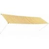 Hommoo Auvent Retractable 400x150 Cm Jaune Et Blanc HDV05652 2 Hommoo Auvent Retractable 400x150 Cm Jaune Et Blanc HDV05652 -Pergola Soldes 25429265 1