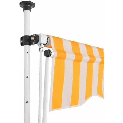 Hommoo Auvent Retractable Manuel 350 Cm Rayures Jaunes Et Blanches HDV27598 4 Hommoo Auvent Retractable Manuel 350 Cm Rayures Jaunes Et Blanches HDV27598 – Image 2