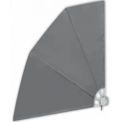 Hommoo Auvent Lateral Pliable De Terrasse Gris 210 X 210 Cm HDV26583 -Pergola Soldes 25429618 2