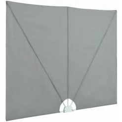 Hommoo Auvent Lateral Pliable De Terrasse Gris 300 X 150 Cm HDV28756 -Pergola Soldes 25430040 5