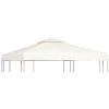 ASUPERMALL Recouvrement De Remplacement D'auvent 310 G/m² 3x3m Blanc Creme -Pergola Soldes 25818395 1