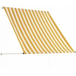 TRUE DEAL Auvent Rétractable 150x150 Cm Jaune Et Blanc 10 TRUE DEAL Auvent Rétractable 150x150 Cm Jaune Et Blanc -Pergola Soldes 26120322 4