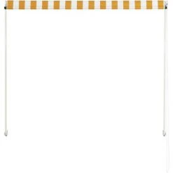 TRUE DEAL Auvent Rétractable 150x150 Cm Jaune Et Blanc 11 TRUE DEAL Auvent Rétractable 150x150 Cm Jaune Et Blanc -Pergola Soldes 26120322 5