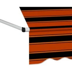 TRUE DEAL Auvent Manuel Rétractable 350 Cm Orange Et Marron 10 TRUE DEAL Auvent Manuel Rétractable 350 Cm Orange Et Marron -Pergola Soldes 26122727 4