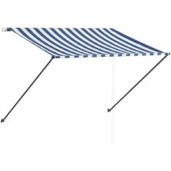 TRUE DEAL Auvent Rétractable Avec LED 250x150 Cm Bleu Et Blanc 10 TRUE DEAL Auvent Rétractable Avec LED 250x150 Cm Bleu Et Blanc -Pergola Soldes 26122820 4