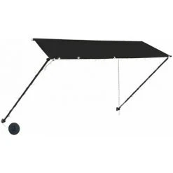 TRUE DEAL Auvent Rétractable Avec LED 300x150 Cm Anthracite -Pergola Soldes 26122835 3