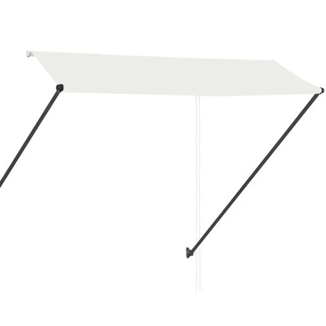 TRUE DEAL Auvent Rétractable Avec LED 300x150 Cm Crème 6 TRUE DEAL Auvent Rétractable Avec LED 300x150 Cm Crème – Image 4