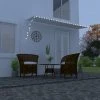 TRUE DEAL Auvent Rétractable Avec LED 400x150 Cm Crème -Pergola Soldes 26122857 1