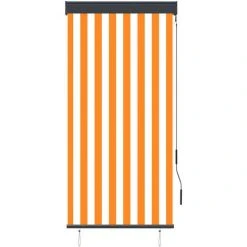 TRUE DEAL Store Roulant D'extérieur 80x250 Cm Blanc Et Orange 8 TRUE DEAL Store Roulant D'extérieur 80x250 Cm Blanc Et Orange -Pergola Soldes 26122918 2