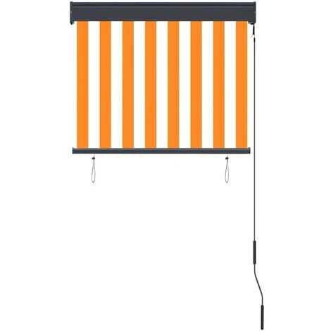 TRUE DEAL Store Roulant D'extérieur 80x250 Cm Blanc Et Orange 6 TRUE DEAL Store Roulant D'extérieur 80x250 Cm Blanc Et Orange – Image 4