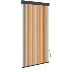 TRUE DEAL Store Roulant D'extérieur 100x250 Cm Jaune Et Bleu