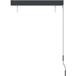 TRUE DEAL Store Roulant D'extérieur 100x250 Cm Orange Et Marron -Pergola Soldes 26122933 5