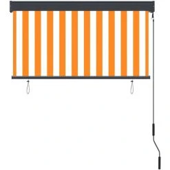 TRUE DEAL Store Roulant D'extérieur 120x250 Cm Blanc Et Orange 10 TRUE DEAL Store Roulant D'extérieur 120x250 Cm Blanc Et Orange -Pergola Soldes 26122936 4