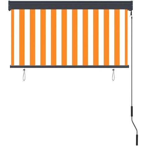 TRUE DEAL Store Roulant D'extérieur 120x250 Cm Blanc Et Orange 6 TRUE DEAL Store Roulant D'extérieur 120x250 Cm Blanc Et Orange – Image 4