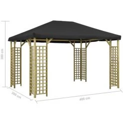TRUE DEAL Belvédère 4x3 M Anthracite -Pergola Soldes 26304134 5