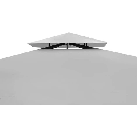 TRUE DEAL Tonnelle Avec Toit 3x3 M Blanc Crème 5 TRUE DEAL Tonnelle Avec Toit 3x3 M Blanc Crème – Image 3