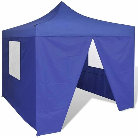 TRUE DEAL Tente Pliable Avec 4 Parois Bleu 3 X 3 M 3 TRUE DEAL Tente Pliable Avec 4 Parois Bleu 3 X 3 M