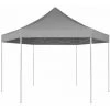 TRUE DEAL Chapiteau Hexagonal Pliable Gris 3,6x3,1 M -Pergola Soldes 26308417 1