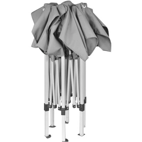 TRUE DEAL Chapiteau Hexagonal Pliable Gris 3,6x3,1 M 5 TRUE DEAL Chapiteau Hexagonal Pliable Gris 3,6x3,1 M – Image 3