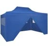 TRUE DEAL Tente Pliable Avec 4 Parois Latéraux 3 X 4,5 M Bleu -Pergola Soldes 26308798 1