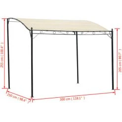 TRUE DEAL Chapiteau Tissu Blanc Crème -Pergola Soldes 26309462 5