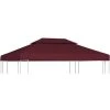 TRUE DEAL Toile Supérieure Double De Belvédère 310 G/m² 4x3 M Bordeaux -Pergola Soldes 26366938 1