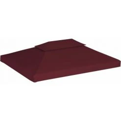 TRUE DEAL Toile Supérieure Double De Belvédère 310 G/m² 4x3 M Bordeaux -Pergola Soldes 26366938 2
