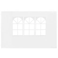 TRUE DEAL Paroi De Tente De Réception 2 Pcs Avec Fenêtre PE Blanc -Pergola Soldes 26367096 2