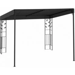 TRUE DEAL Belvédère à Montage Mural 3x3x2,5 M Anthracite -Pergola Soldes 26369724 3