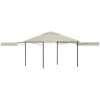 TRUE DEAL Belvédère Avec Double Toits étendus 3x3x2,75 M Crème 180 G/m² -Pergola Soldes 26369731 1