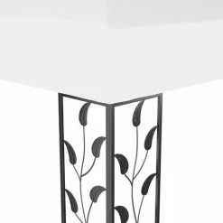 TRUE DEAL Tonnelle Avec Double Toit 3x4 M Blanc 11 TRUE DEAL Tonnelle Avec Double Toit 3x4 M Blanc -Pergola Soldes 26369771 5