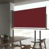 TRUE DEAL Auvent Latéral Rétractable De Patio 80x300 Cm Rouge -Pergola Soldes 26370079 1